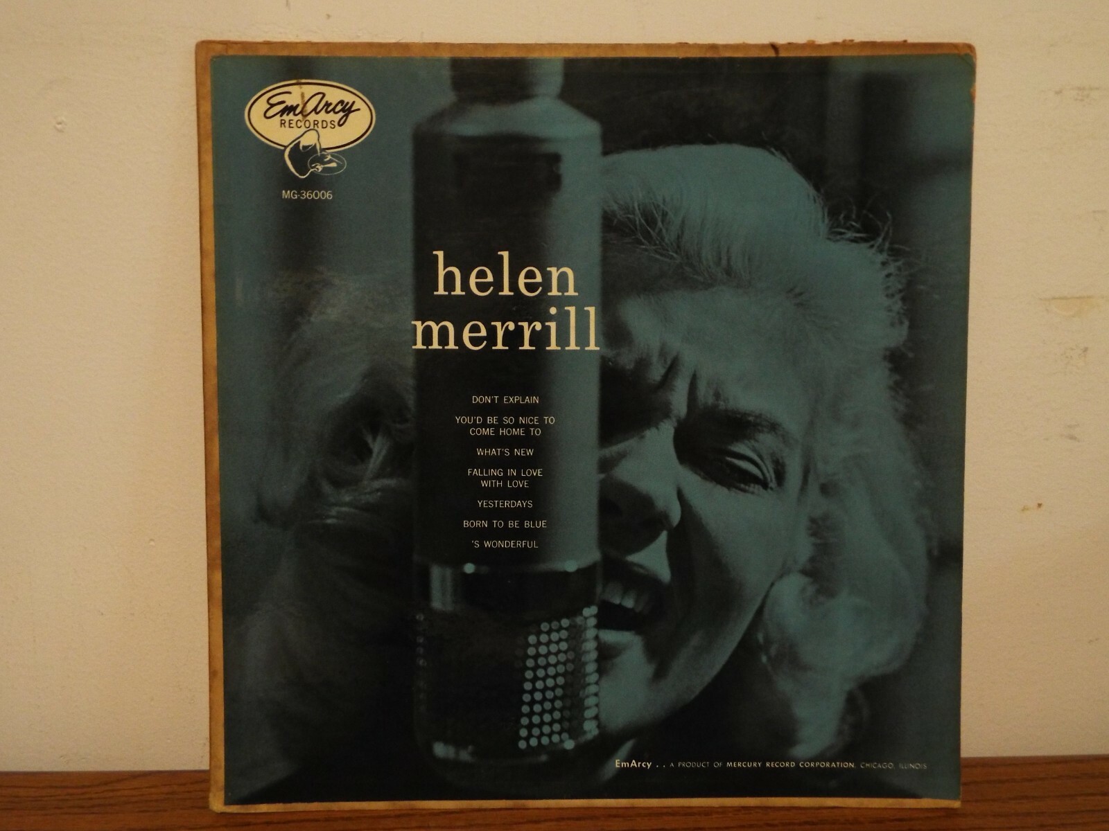 HELEN MERRILL SELF TITLED CLIFFORD BROWN 1954 BLUE BLACK LP
