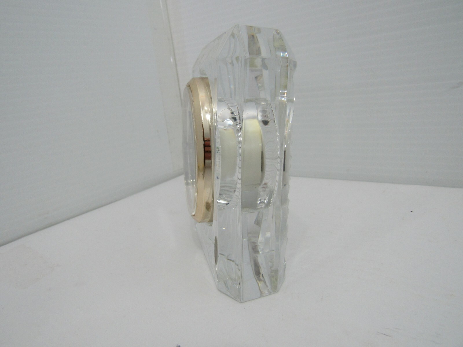 Vintage Staiger Clock Germany Quartz Movement Crystal Case From France
