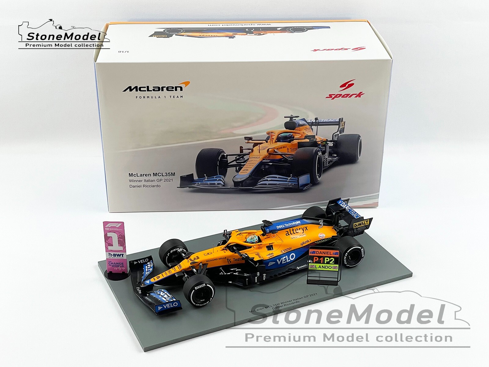自動車 1/43 McLaren 2021 Daniel Ricciardo Mclaren F1 MCL35M Daniel Ricciardo Italy Monza Winner 2021 1