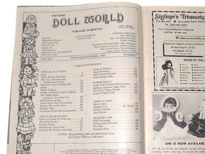 #7099 1983  OCTOBER  NATIONAL DOLL WORLD MAGAZINE