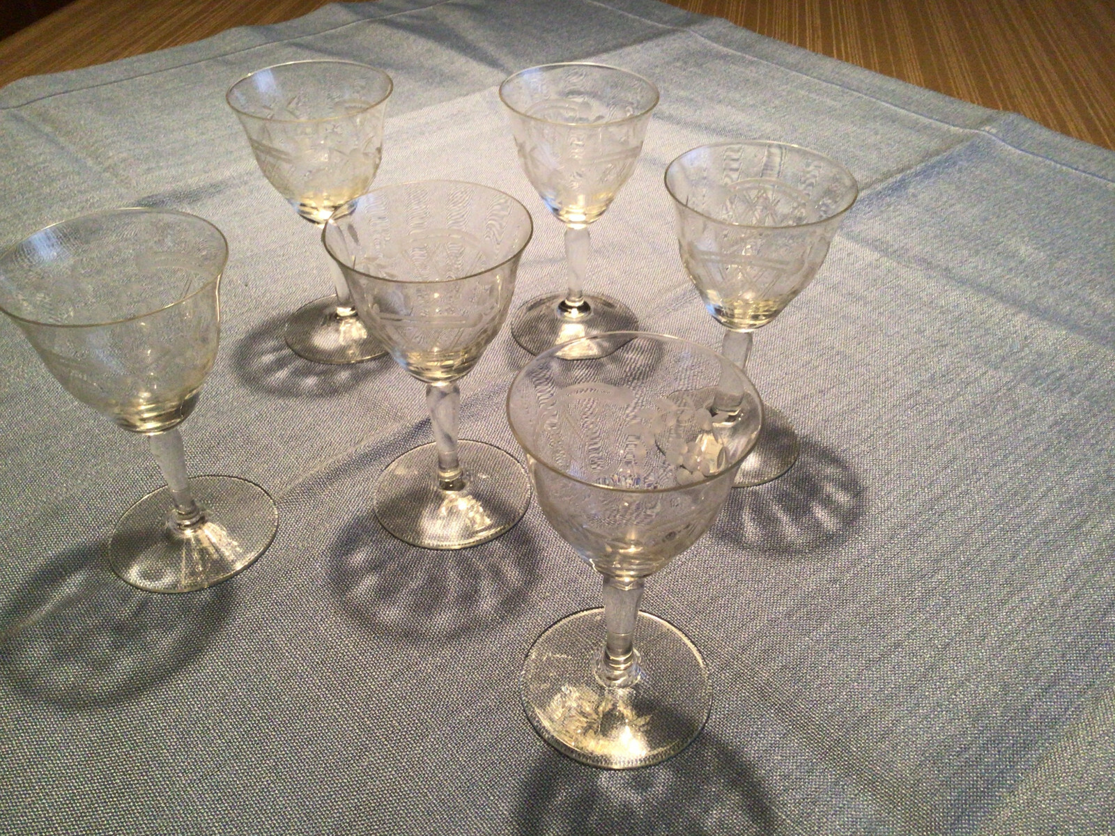 6 Likörgläser Sherrygläser ca. 50er Jahre