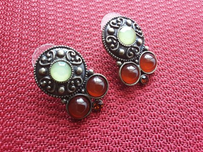 Vintage Handcrafted Pin Earrings 