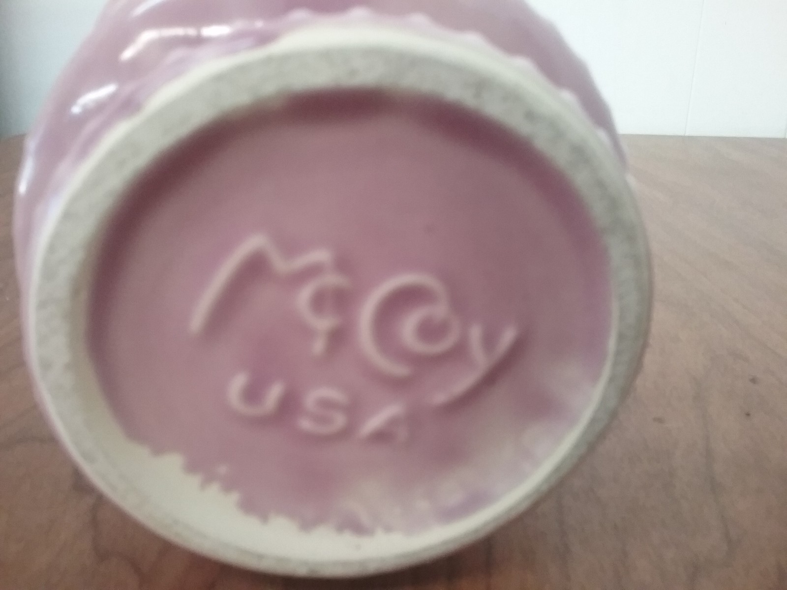 McCoy Rose Pink Vase Ceramic Pottery Holder Flower Pot Planter