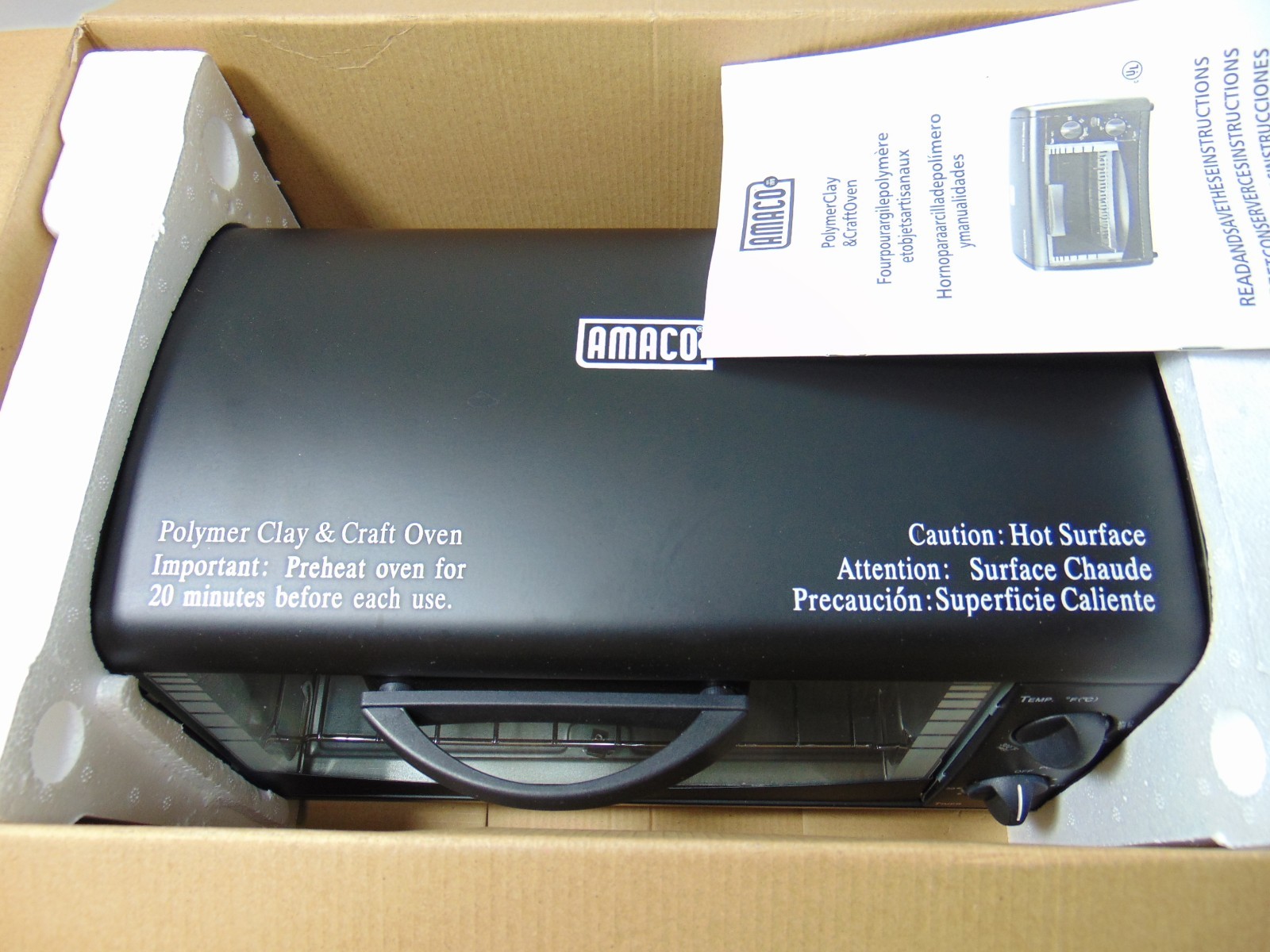 AMACO 12505P Polymer Clay & Craft Oven + Manual Open Box Tested Works Excellent