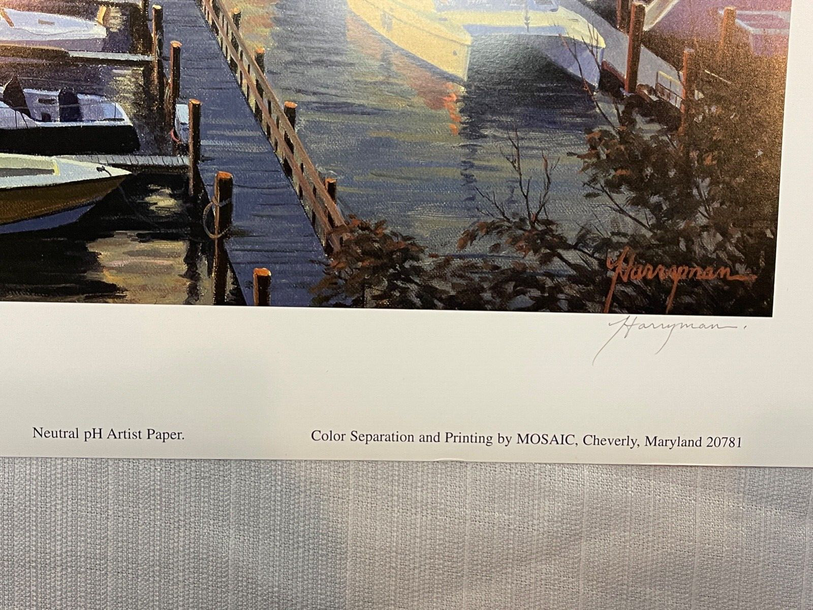 Rare Find Richard Harryman Annapolis Aglow Limited Signed Numbered Print 2433