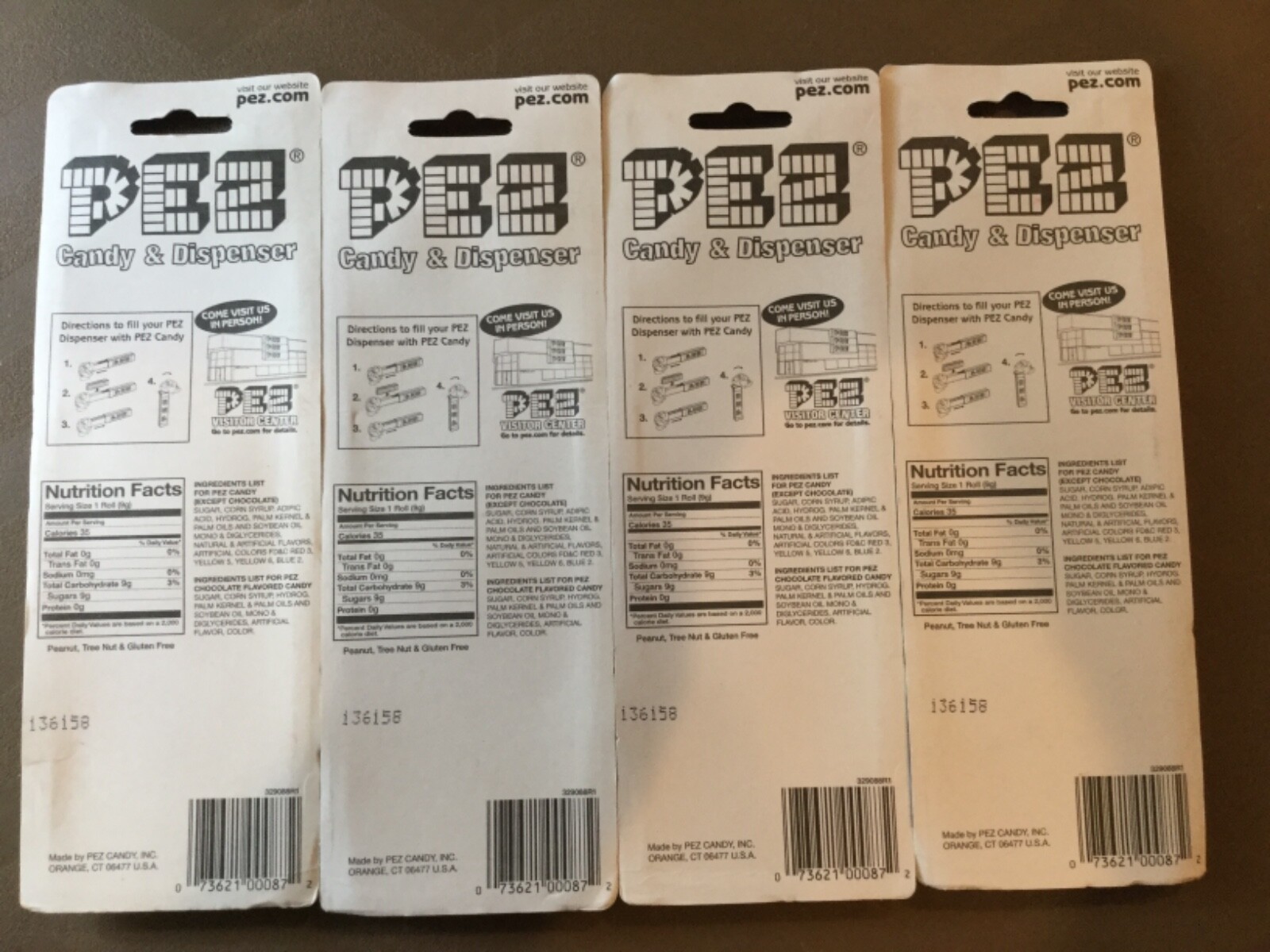 WOW! 32 PEZ CANDY Assorted FRUIT Packages (4 X 8) FAST SHIPPING! Made in USA