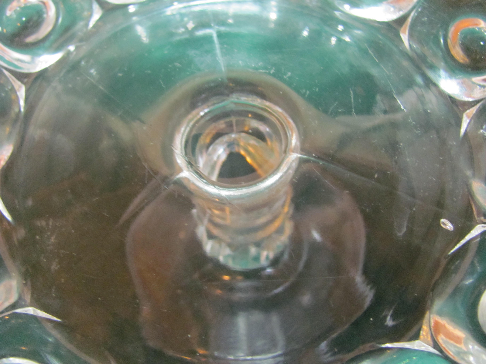 ELEGANT VINTAGE CLEAR PATTERN GLASS PEDISTAL COMPOTE/CANDY DISH