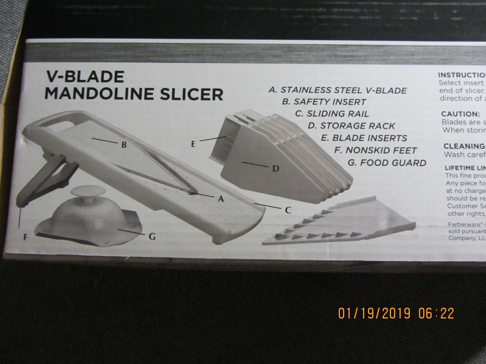 NEW - FARBERWARE Professional V-Blade MANDOLINE Slicer