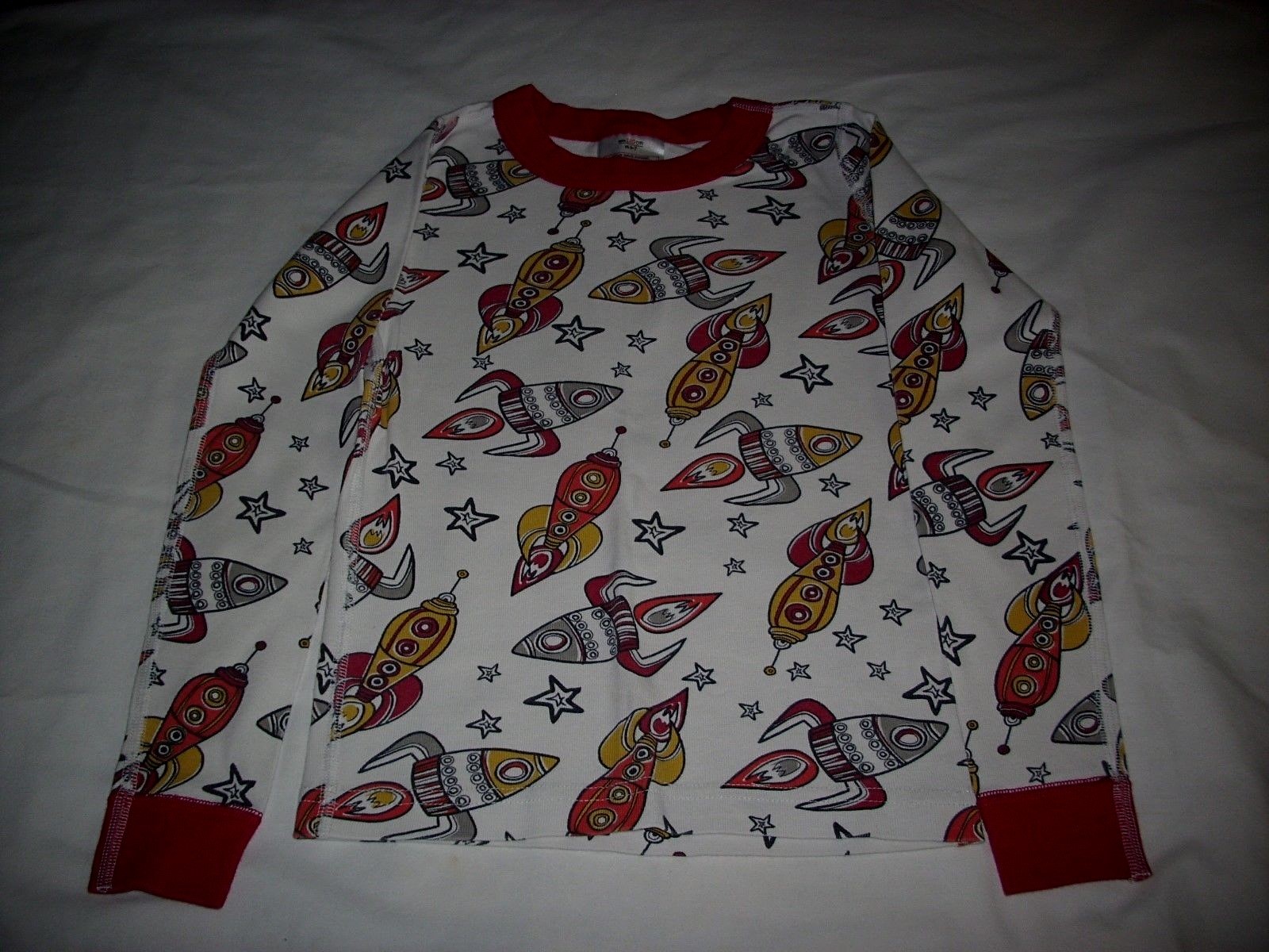 EUC Hanna Andersson Boy STAR WARS “SPACE SHIPS” Long john Pajamas Size 140 (10)