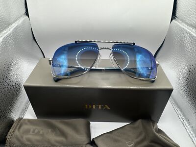 New DITA MIDNIGHT SPECIAL SUNGLASSES DRX-2010-K-PLD-60, Palladium, Blue Gradient