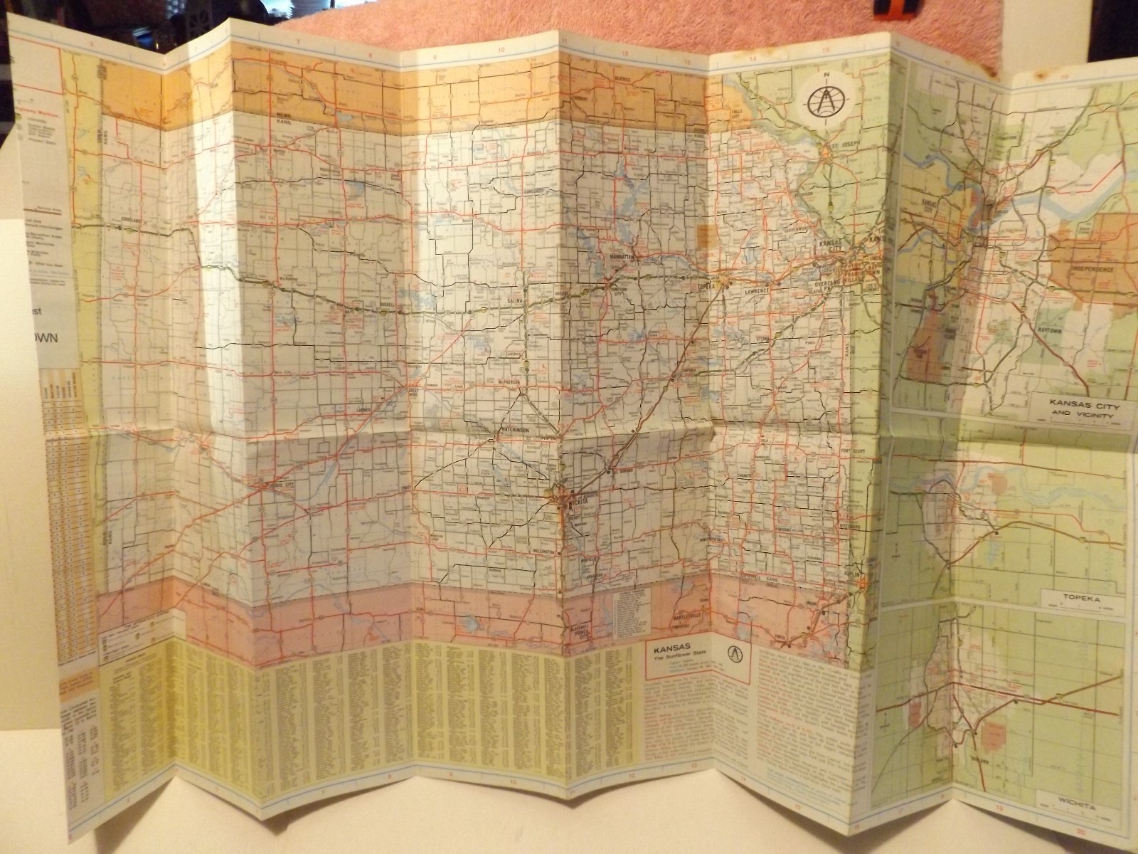 1975 Rand McNally Map of KANSAS & NEBRASKA