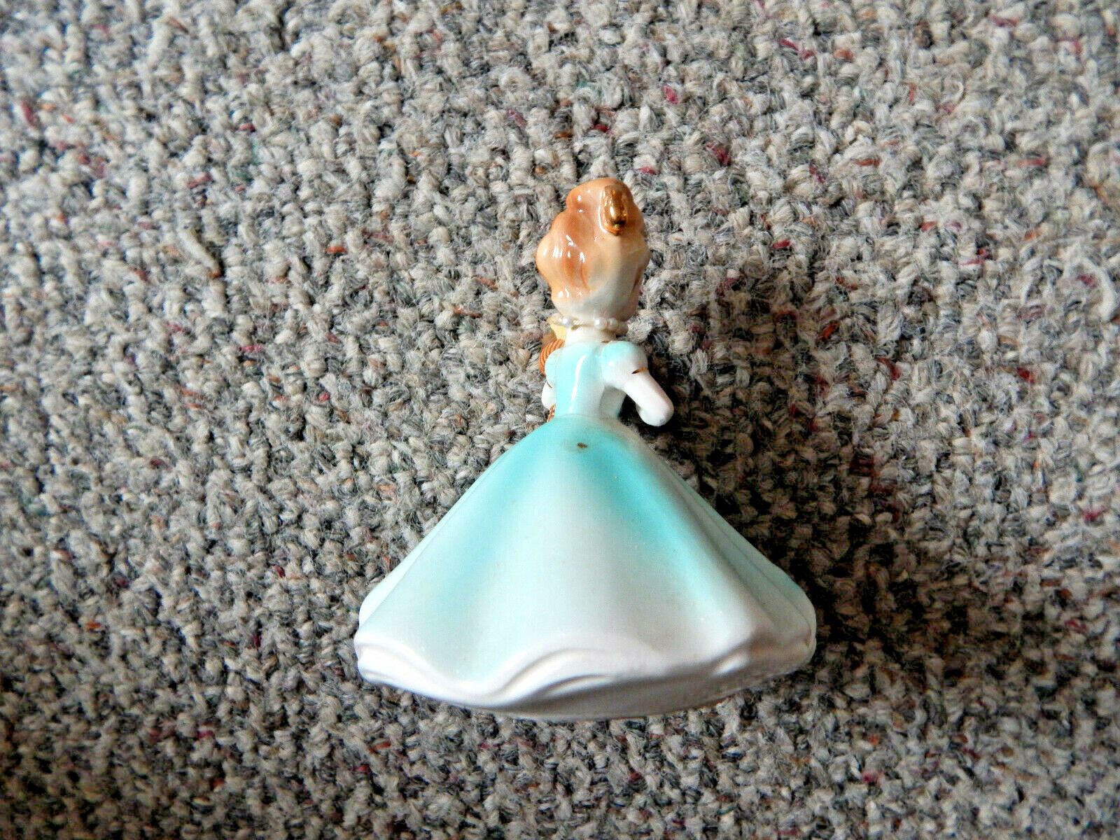 Vintage Josef Originals Birthday Girl Birthstone Figurine March Aquamarine 4