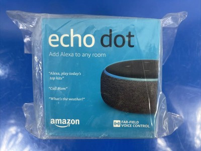 New Amazon Echo Dot (3rd Generation) Smart Speaker with Alexa - Charcoal Black
