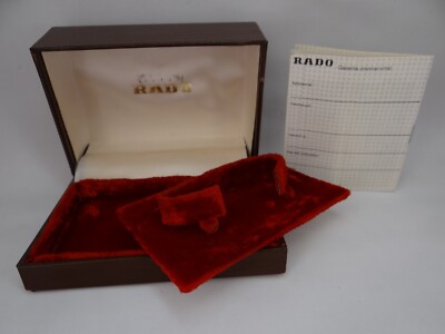 Rado Watch Box, Blank Warranty, Vintage 1970's