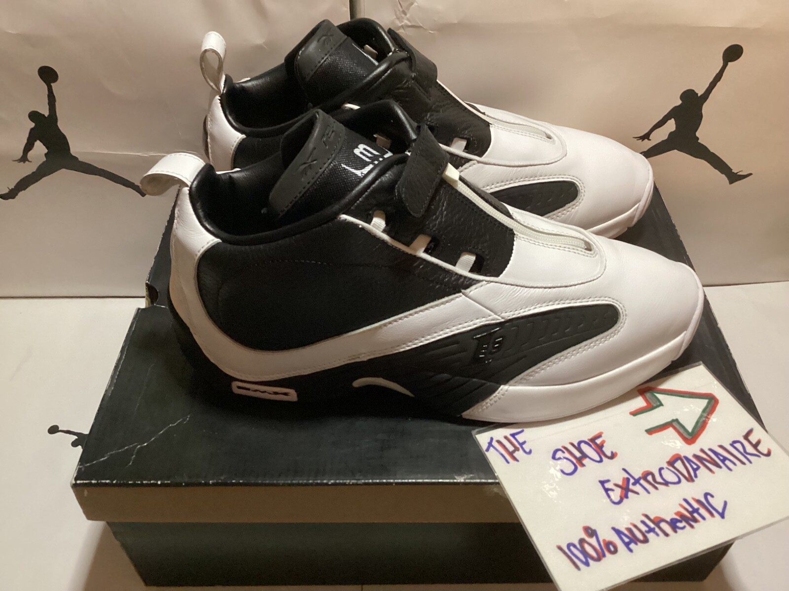 Reebok - お値下げ✨レア✨NBA SLXERS IVERSON Reebok Allen Iverson The Answer 4 IV Mens 10 White Black NBA