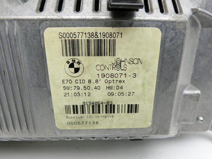 BMW X5 35d E70 06-10 Bildschirm Display Monitor CID 8.8 BMW X5 35d E70 06-10 16.06.2009 9194064 65509194064... Vorschau 5