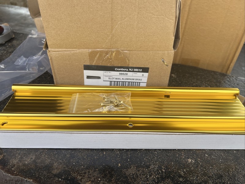Ultra Hardware Slot Mail Aluminum Brass Finish
