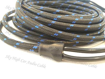 Sky High Car Audio 2 Channel 6 ft RCA Cables Triple Shield Nylon Coated 6'