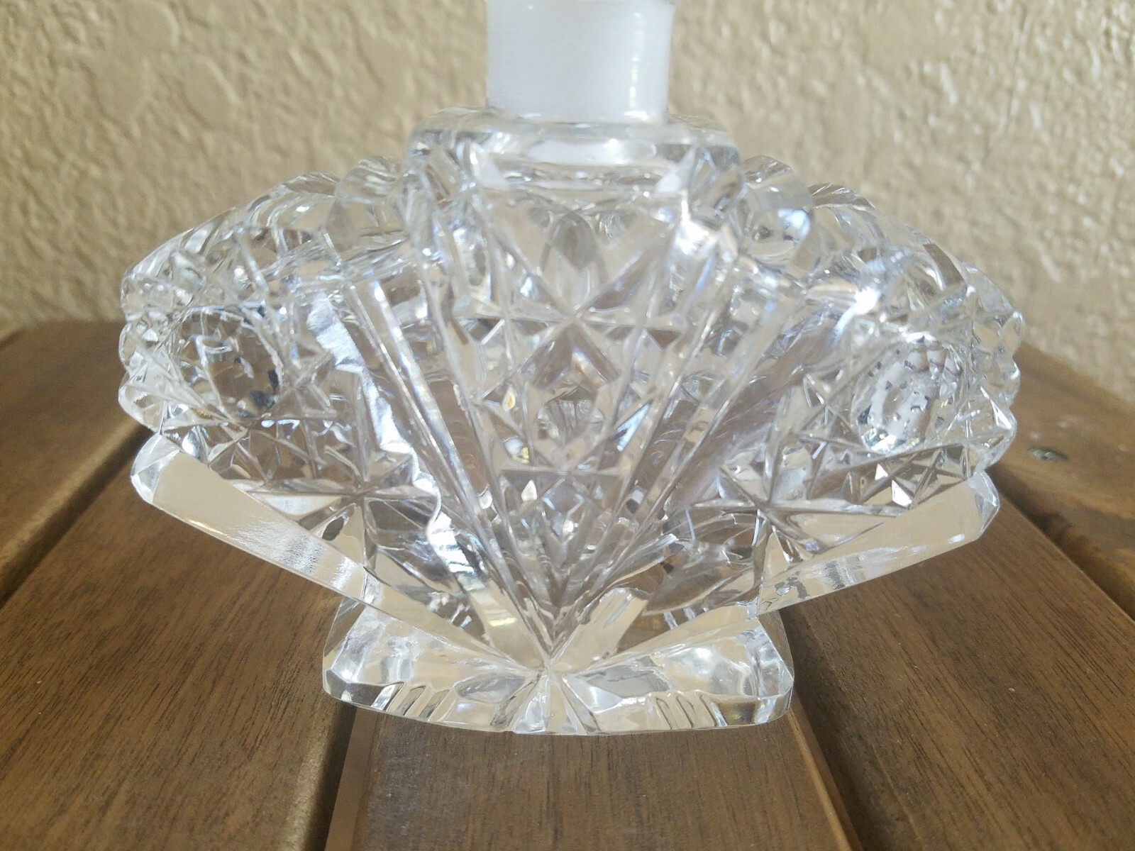 Very elegant edged glass matched pair of vintage perfume bottles