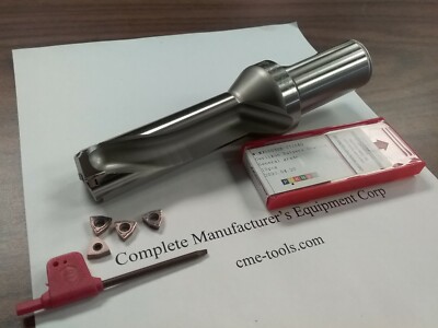 U drill 1-1/8''x3-1/2''x7'', 1-1/4'' shk, index, Extra 10pcs WCMX05 inserts #UD-118