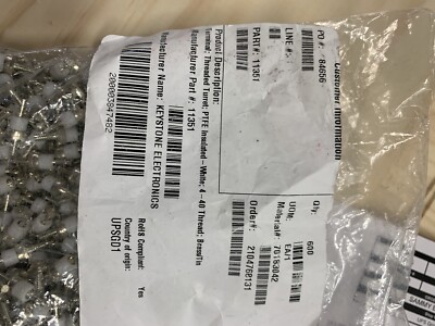 KEYSTONE ELECTRONICS. Part# 11351 TURRET DOUBLE - White 4-40 Thread 6$ Each OBO