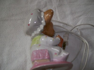 Vintage Halo Mouse reading to baby night light/lamp cute