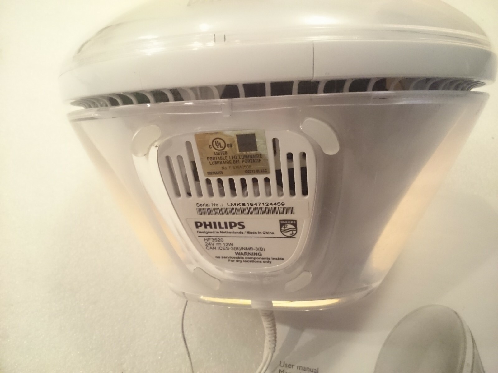 Philips Wake-Up Light Alarm Clock with Colored Sunrise  White (HF3520)
