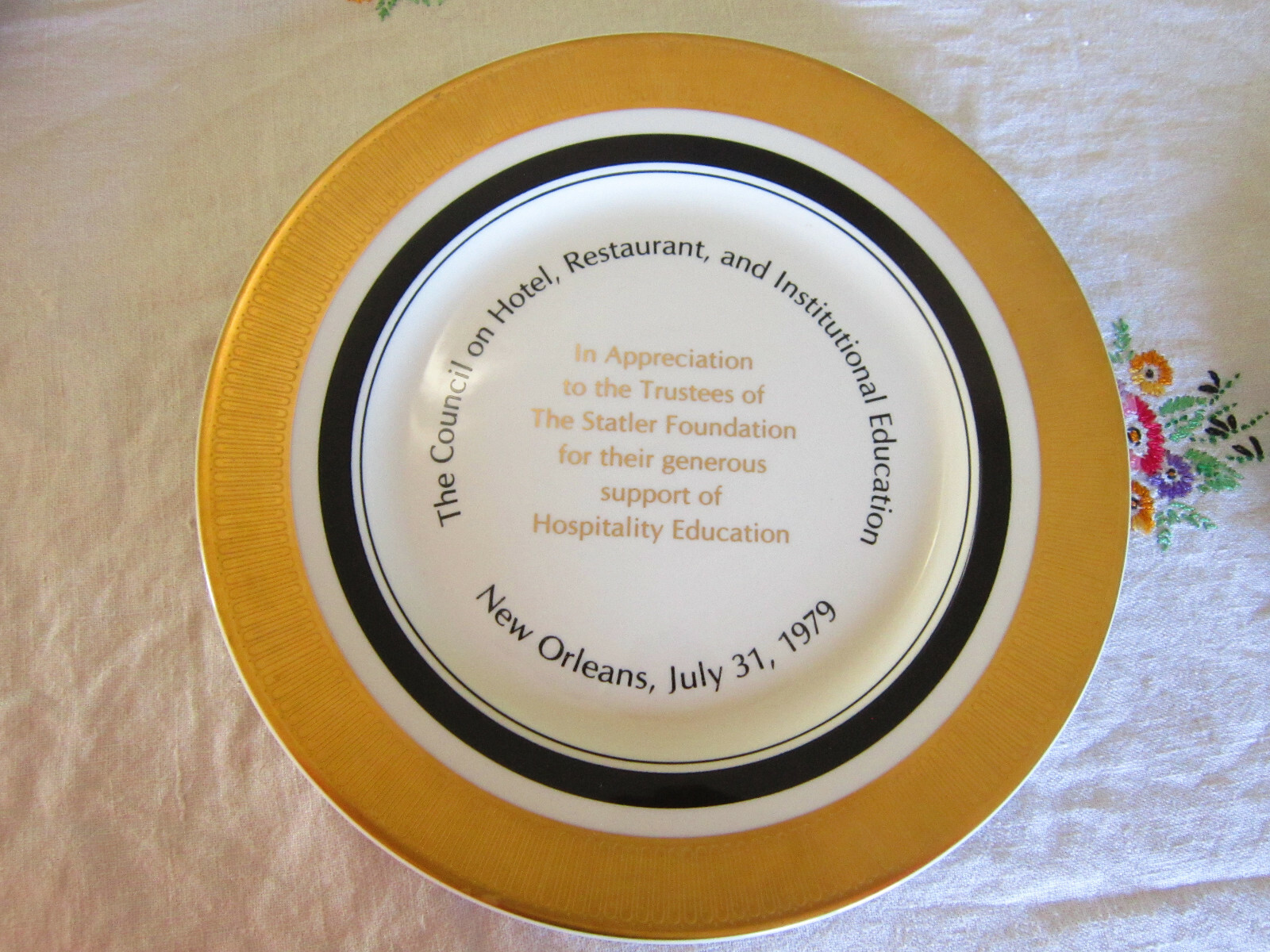 Statler Syracuse China commemorative plate 1979 | eBay