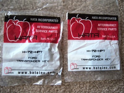 2 New uncut Transponder Ignition Keys Ford, Lincoln,Mercury H72