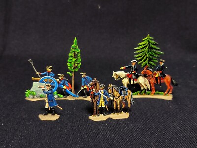 4 Zinnfiguren Normannen Artillerie /Regal74.5