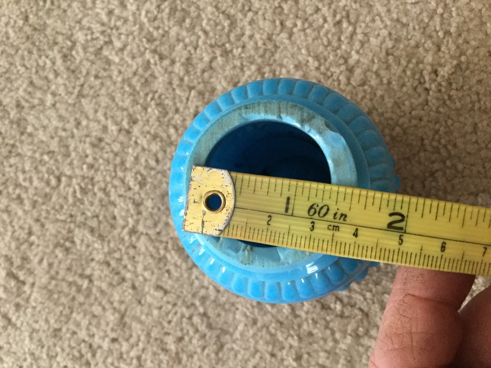 Light Cover Blue Glass Front Porch Round Shape Intricate Design Patterns 6