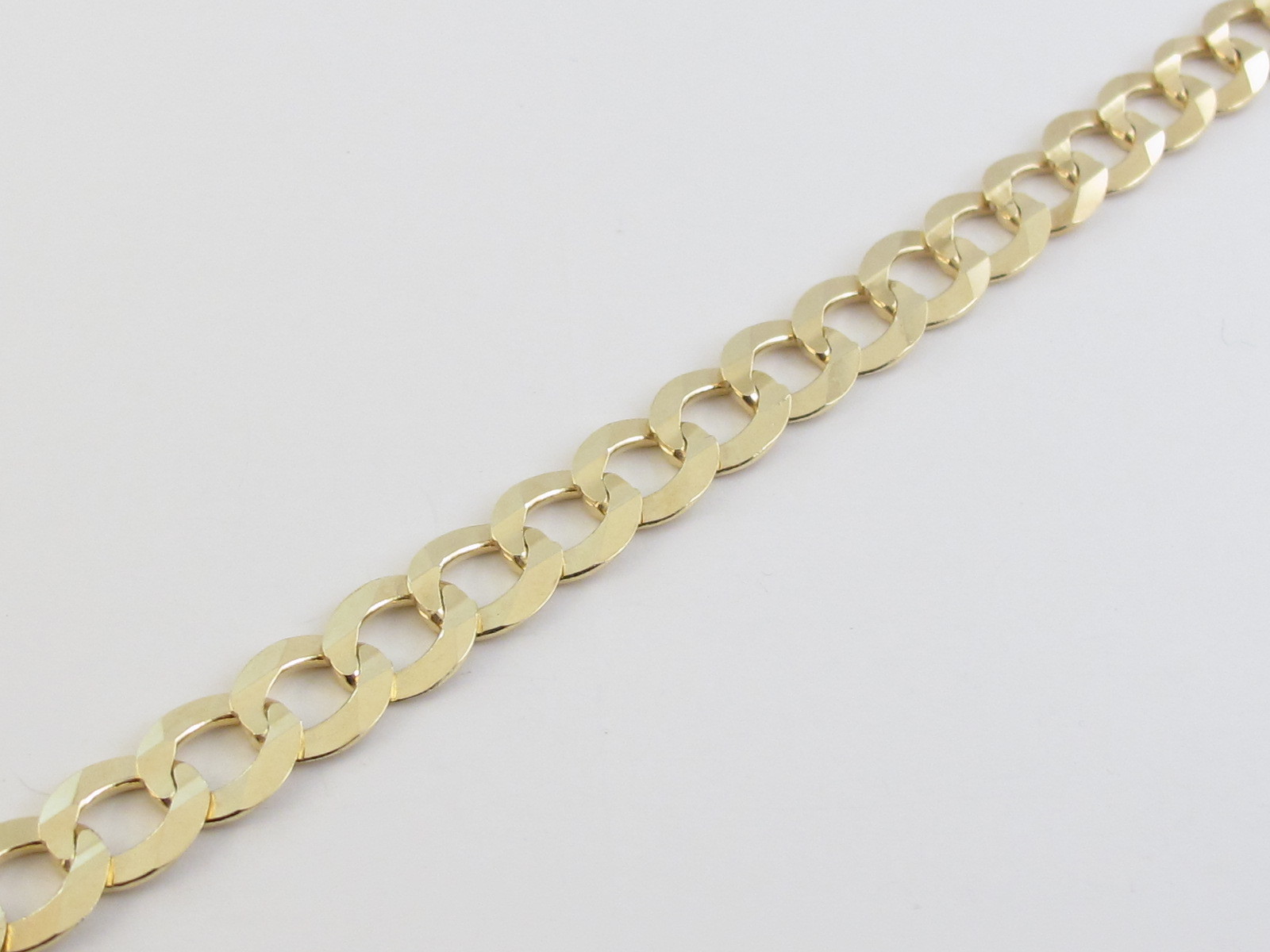 14k Solid Yellow Gold Men's Cuban Link Bracelet 8 1/2 