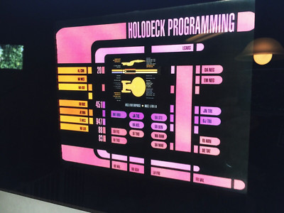 StAr TrEk  enterprise D prop holodeck  lcars transparent print EXCELLENT