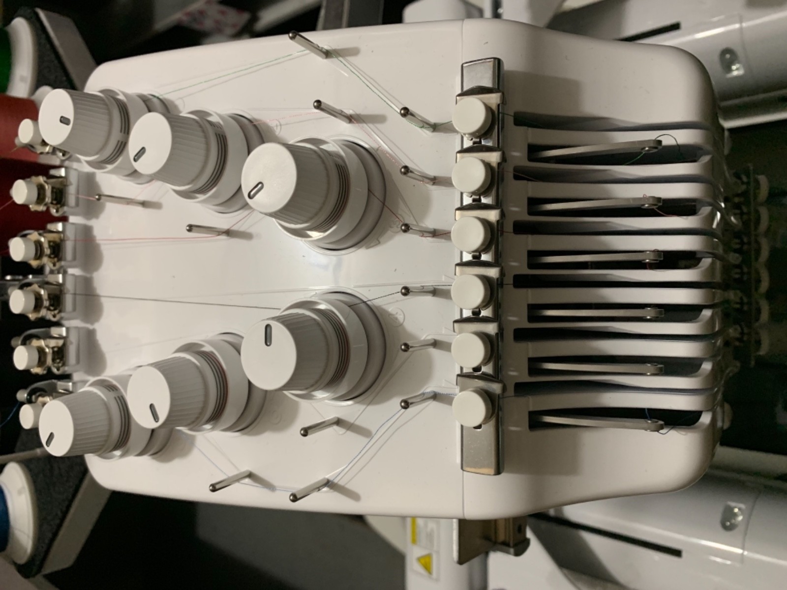 Babylock intrepid 6 needle embroidery machine with stand and accessories