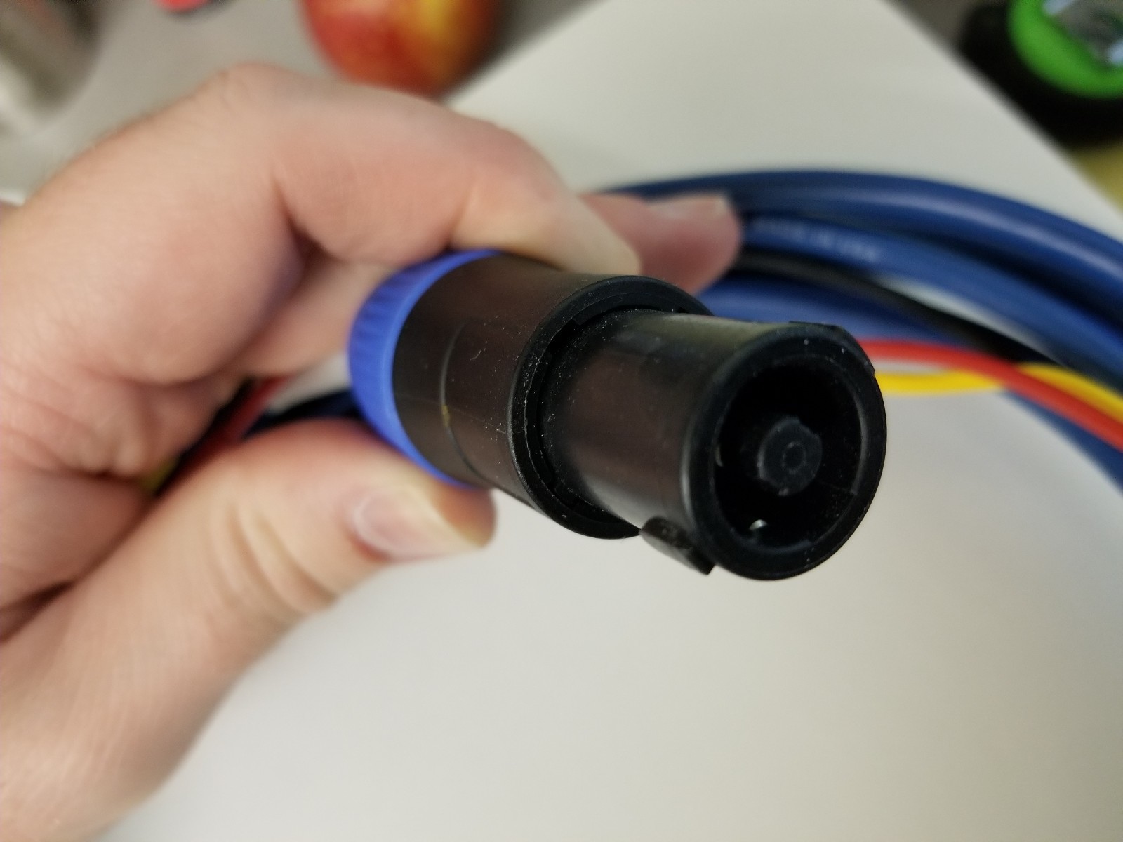 rel bassline blue subwoofer cable