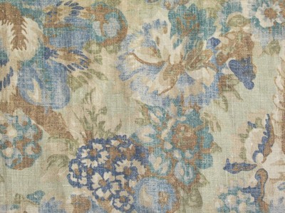 Ralph Lauren Gardiners Bay Floral Fabric Remnant Linen Sample 26 x 25