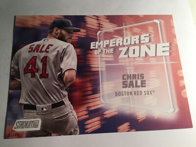 2019 Topps Stadium Club Emperors of the Zone 5x7 Chris Sale Red Sox 01/49