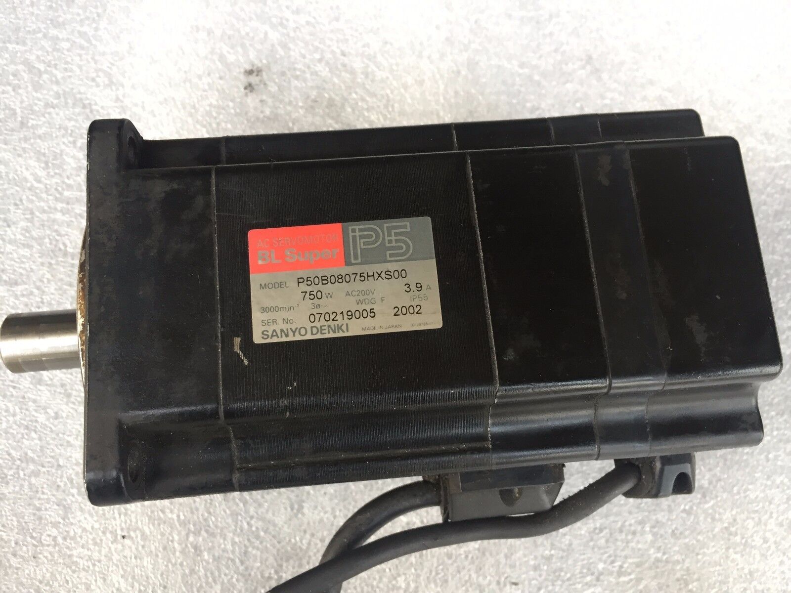 USED SANYO DENKI AC SERVO MOTOR P50B08075HXS00 FREE USED SANYO DENKI AC SERVO MOTOR P50B08075HXS00 FREE