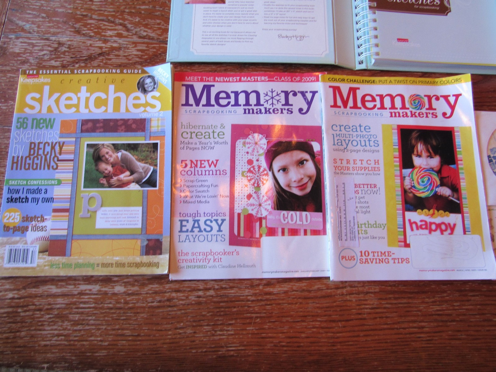 Lot of Scrapbooking Books, Best of Becky Higgins Sketches & Magazines!!