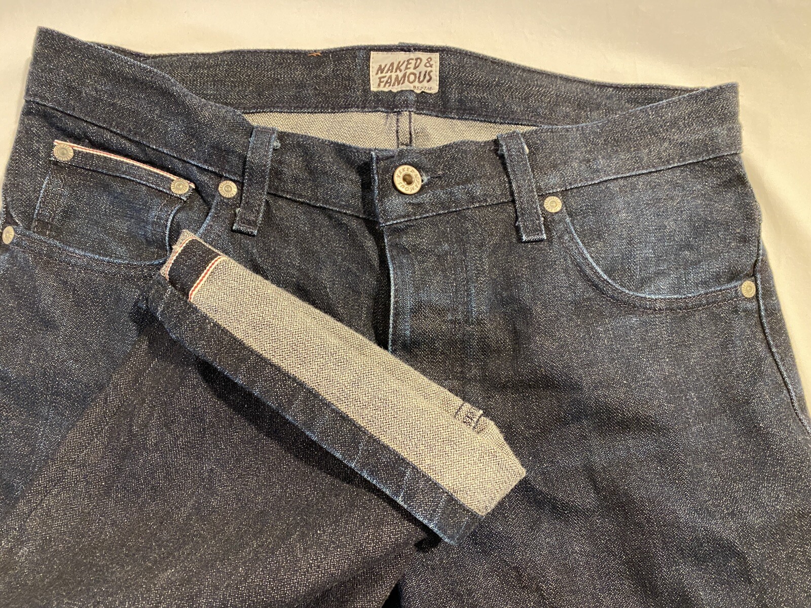 Джинсы Naked \u0026 Famous Indigo Broken 