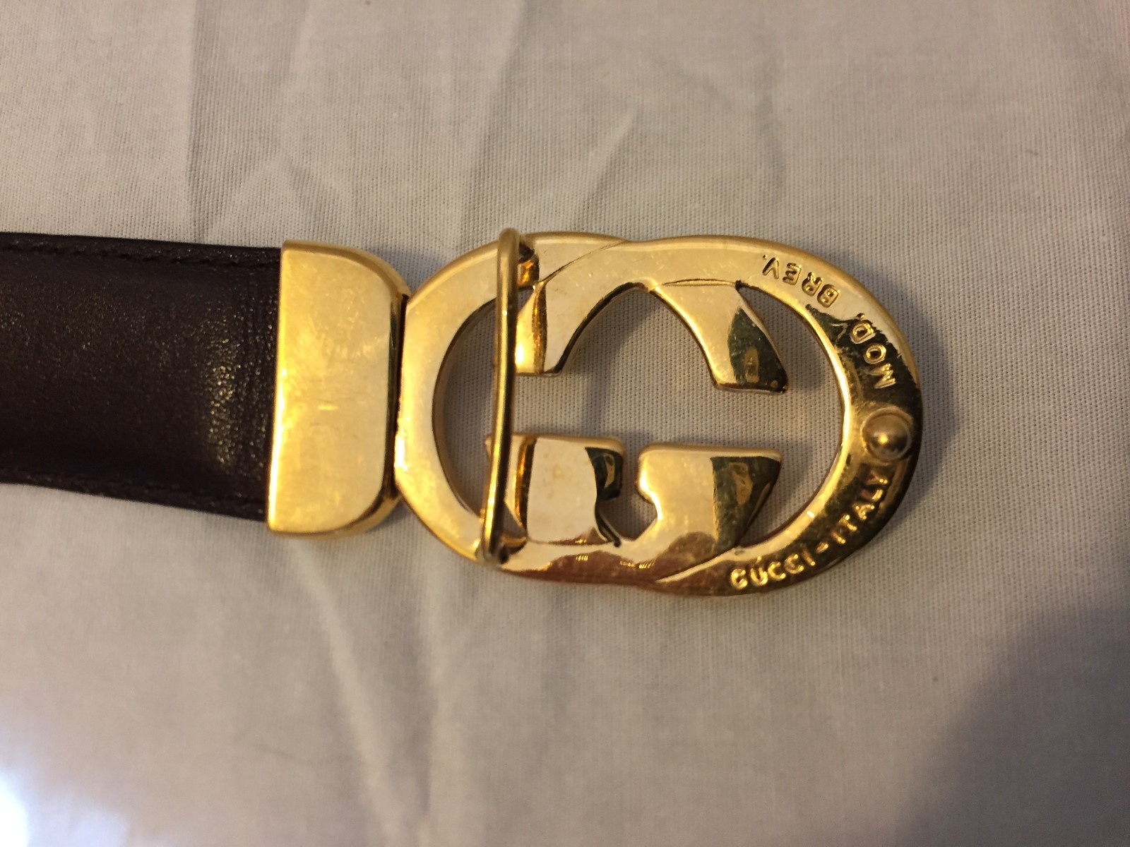 Vintage Gucci Men's Leather Belt 40-100 Nice