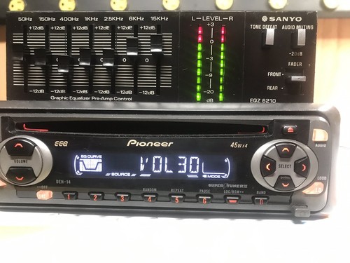 Old School Vintage Sanyo EQZ6210 Graphic Car Stereo EQ 7 Band Equalizer EQZ