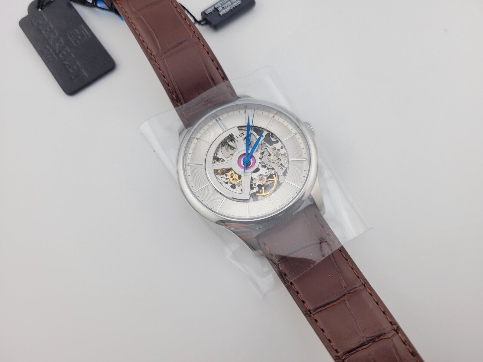 Pre-owned Perrelet First Class Double Rotor Skeleton A1091/1 & A1090/4