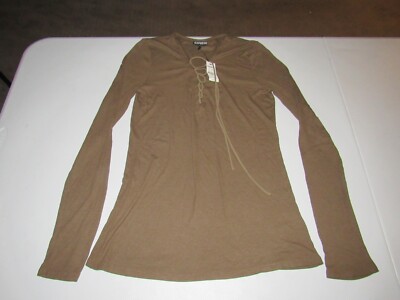 EXPRESS WOMEN'S GREEN LONG SLEEVE BLOUSE TOP SHIRT SIZE L NWT