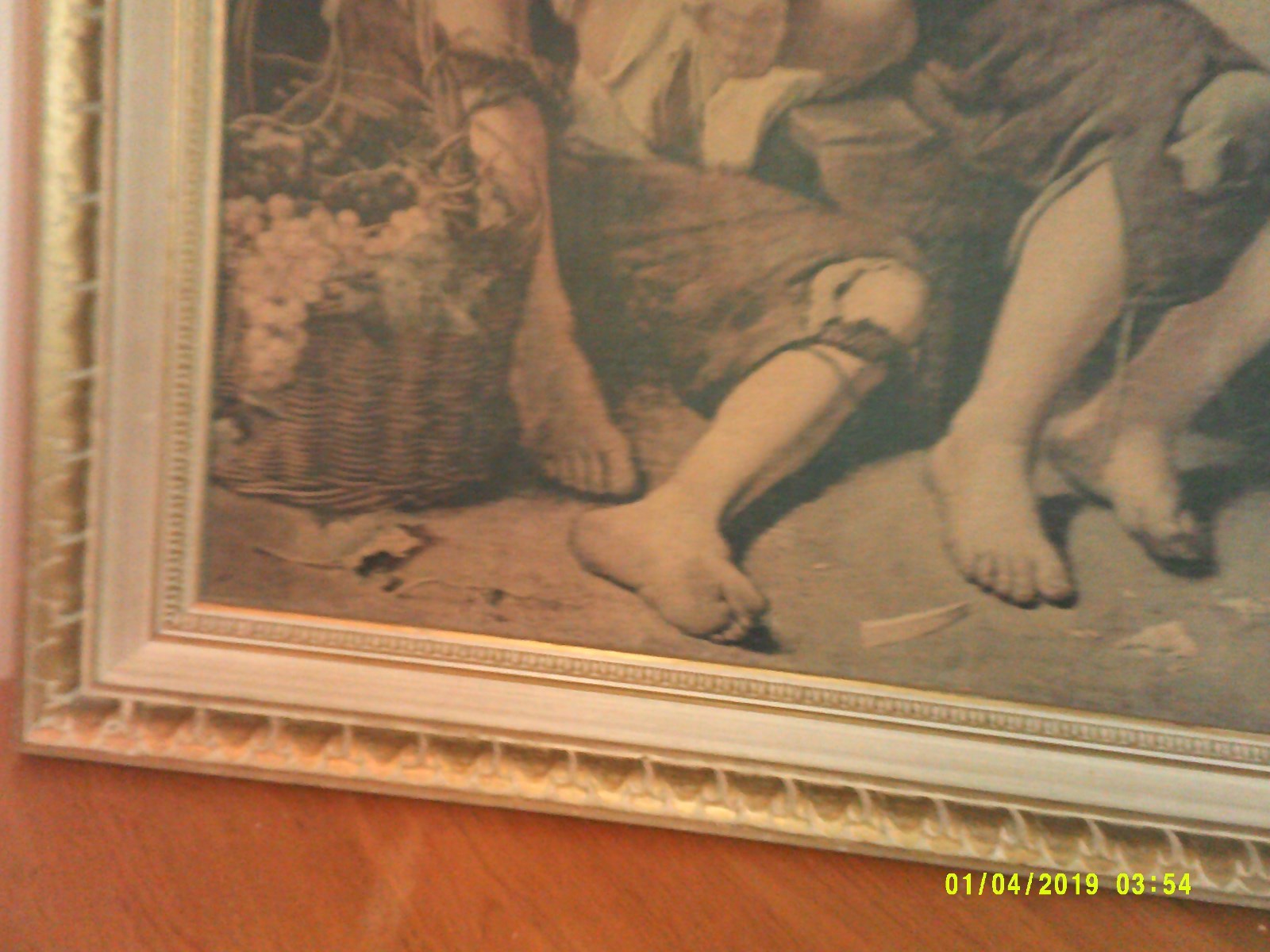 LARGE CANVAS WALL HANGING PICTURE BOY EATING GRAPES BOY EATING CANTALOUPE