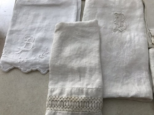 Antique Vtg Lot of Crocheted Tatted Linens Tea Towels Plus- For Projects Or Use