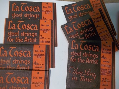 asst. of Old Mandolin & Guitar strings in original La Tosca packages