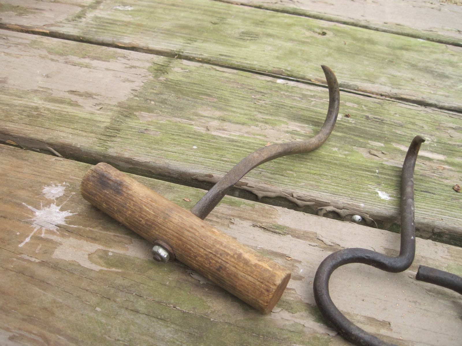 3 Small Meat or Hay Hooks, approx. 7 1/2