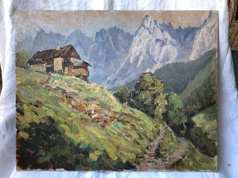 Alpes Aravis Ca 1950 Robert BÃ©Nard - Grand Bornan 33x41cm