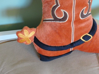 Super Cute Cowboy Cowgirl Boot Plush Pillow Decoration with Spur